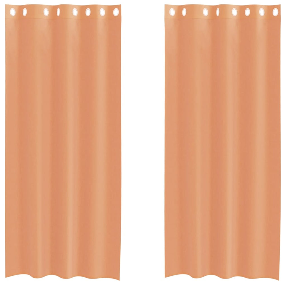 Vidaxl gordijnen voile met doorvoertules 2 st terracotta