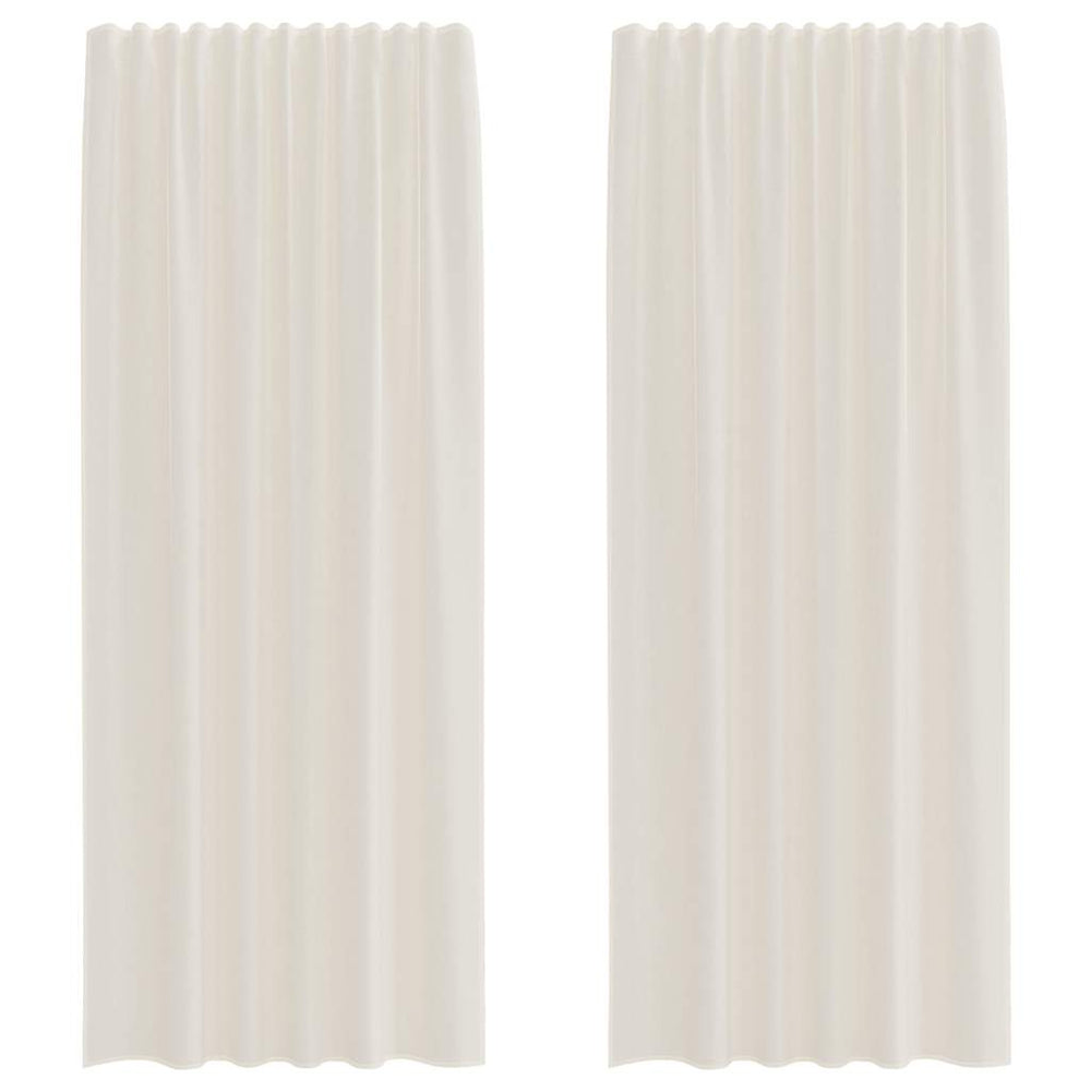 Vidaxl gordijnen voile met roedezakken 2 st crèmekleurig