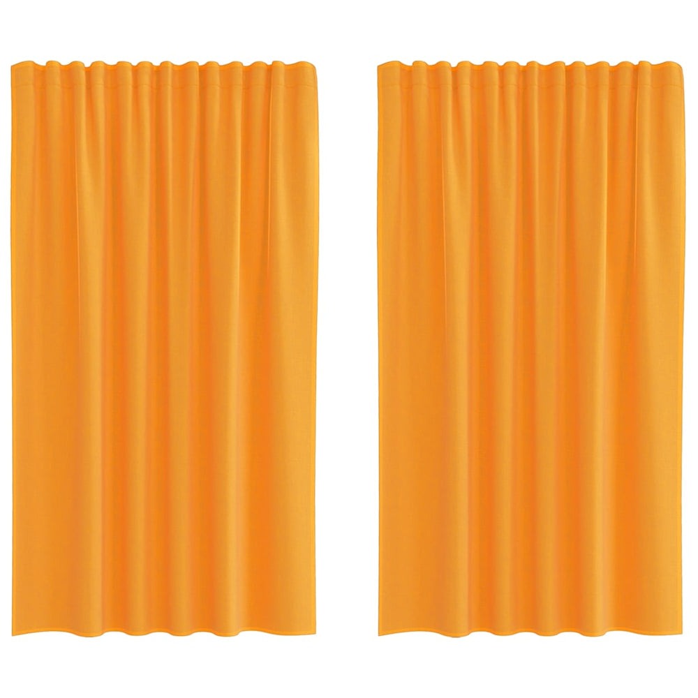 Vidaxl gordijnen voile met roedezakken 2 st oranje