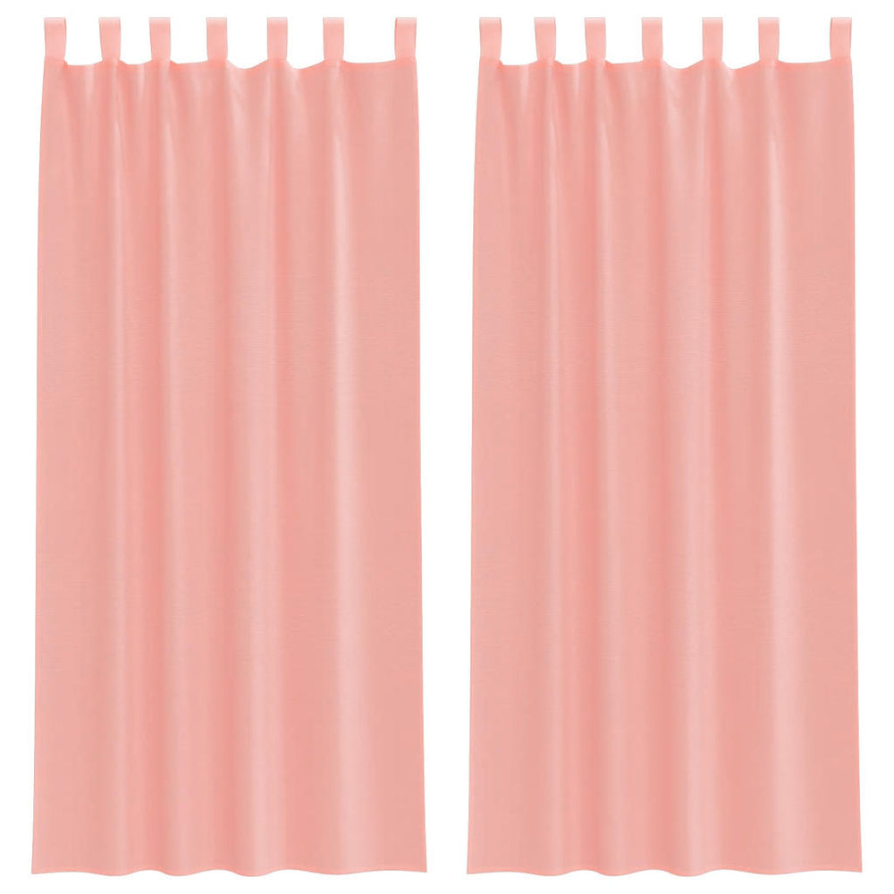 Vidaxl gordijnen voile met roedezakken 2 st roze