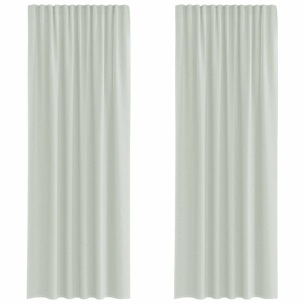 Vidaxl gordijnen voile met roedezakken 2 st lichtgrijs