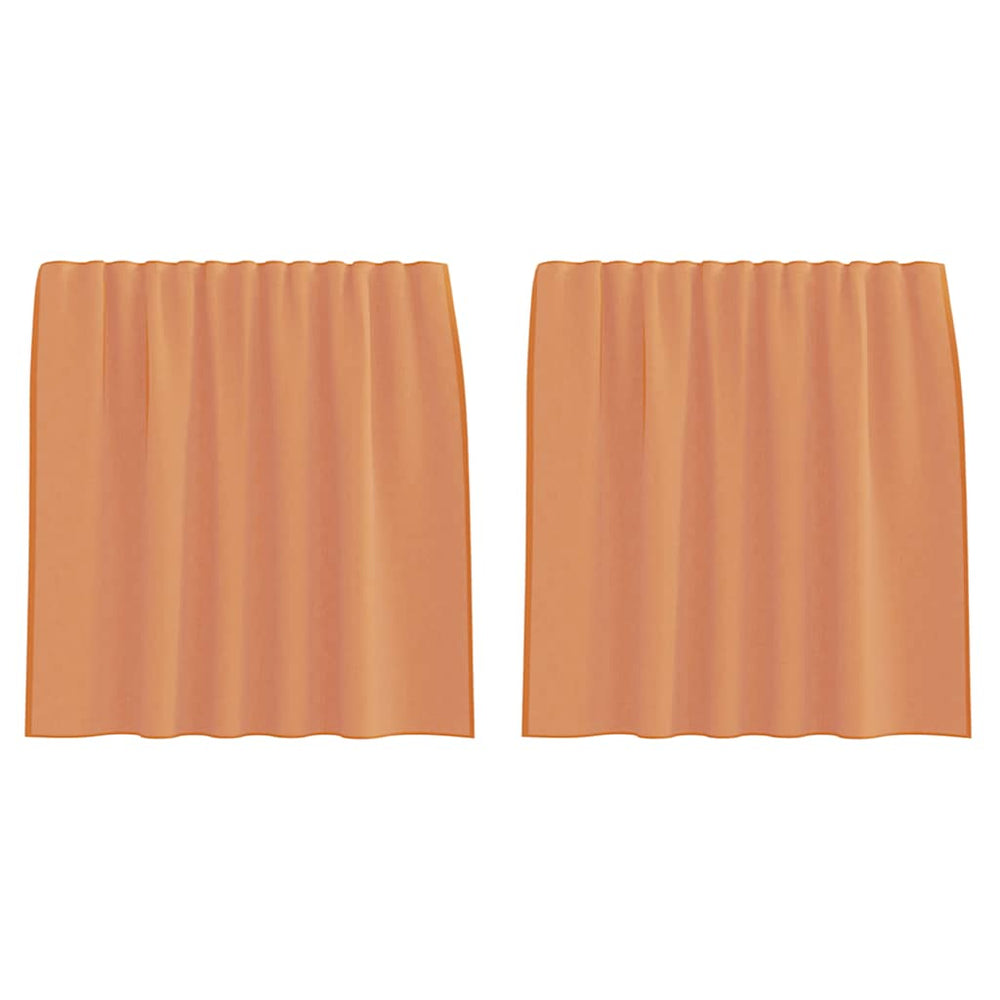 Vidaxl voile gordijnen met roedezakken 2 st terracotta
