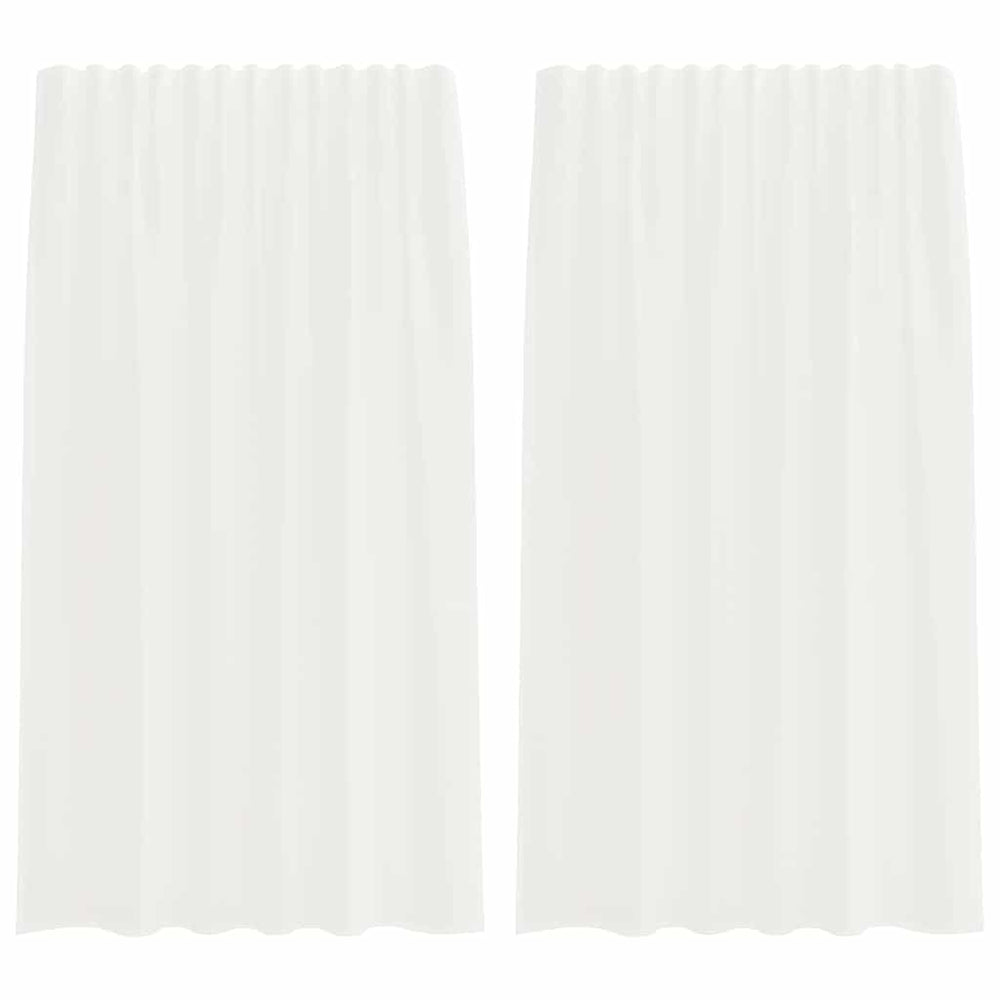 Vidaxl gordijnen voile met roedezakken 2 st wit
