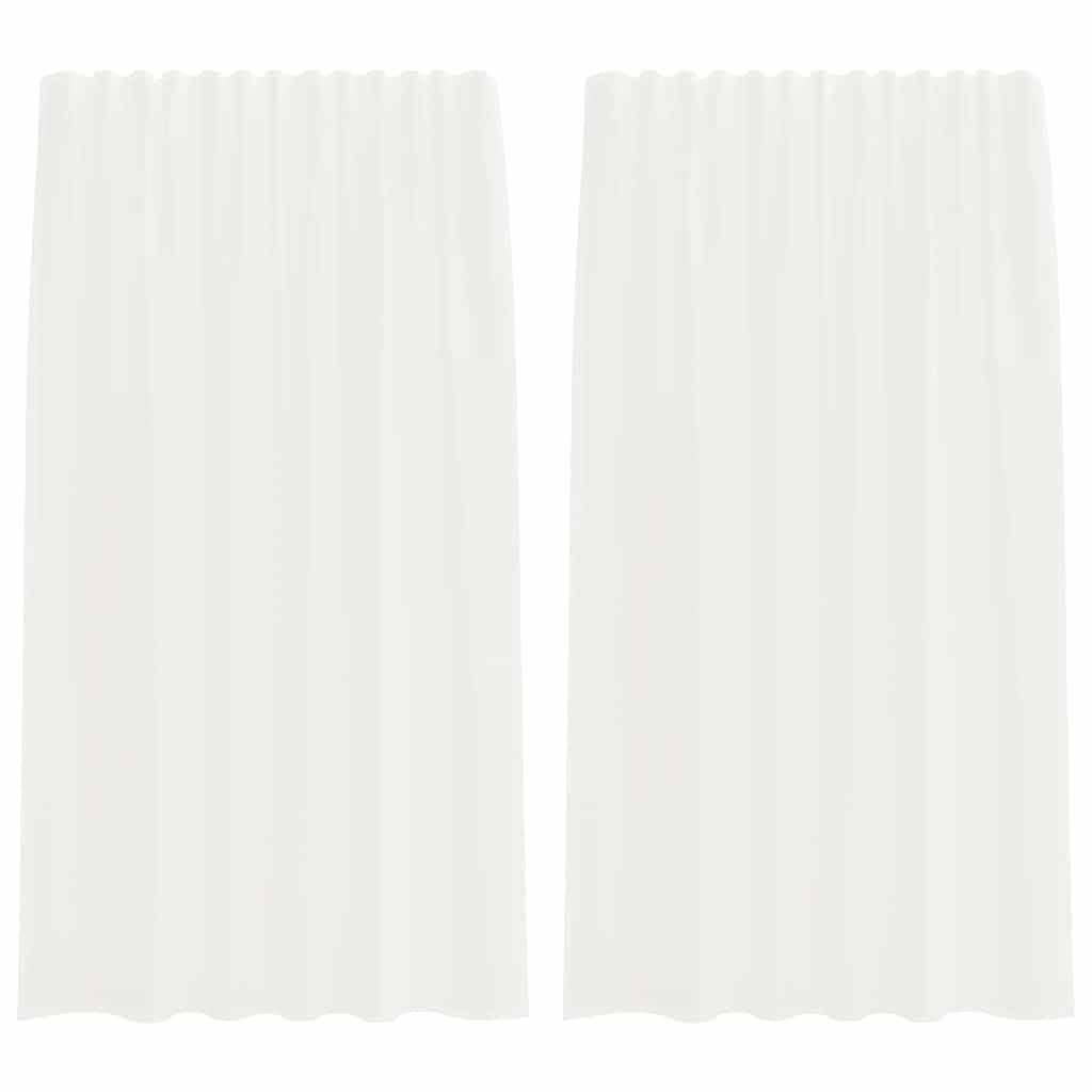 Vidaxl gordijnen voile met roedezakken 2 st wit