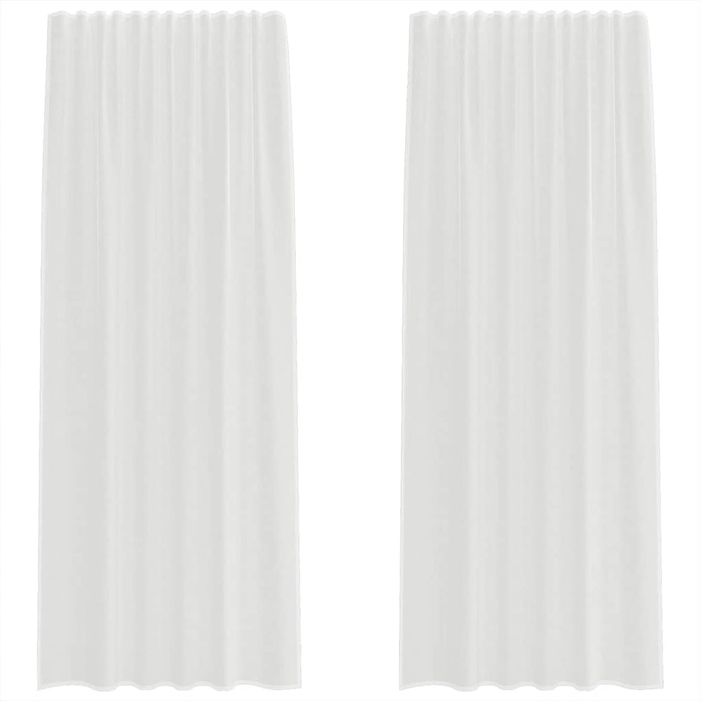 Vidaxl gordijnen voile met roedezakken 2 st wit