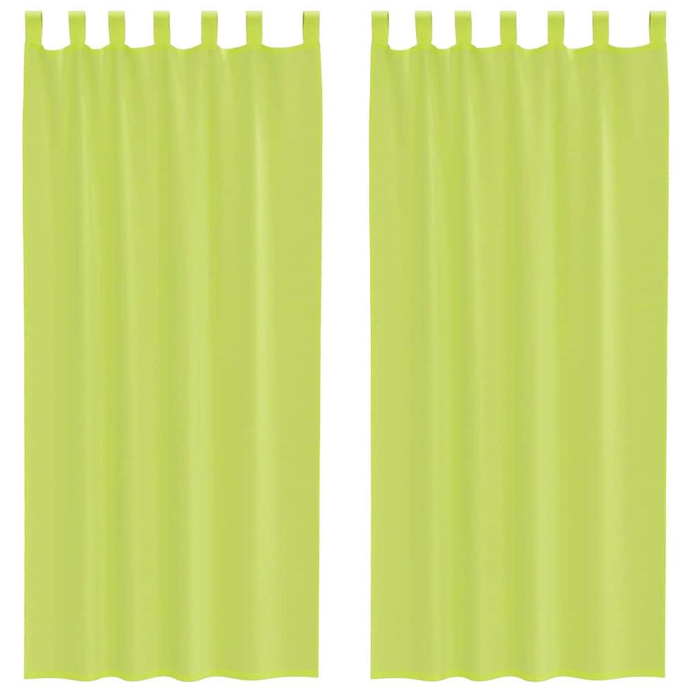 Vidaxl gordijnen voile met lipje top 2 st appelgroen
