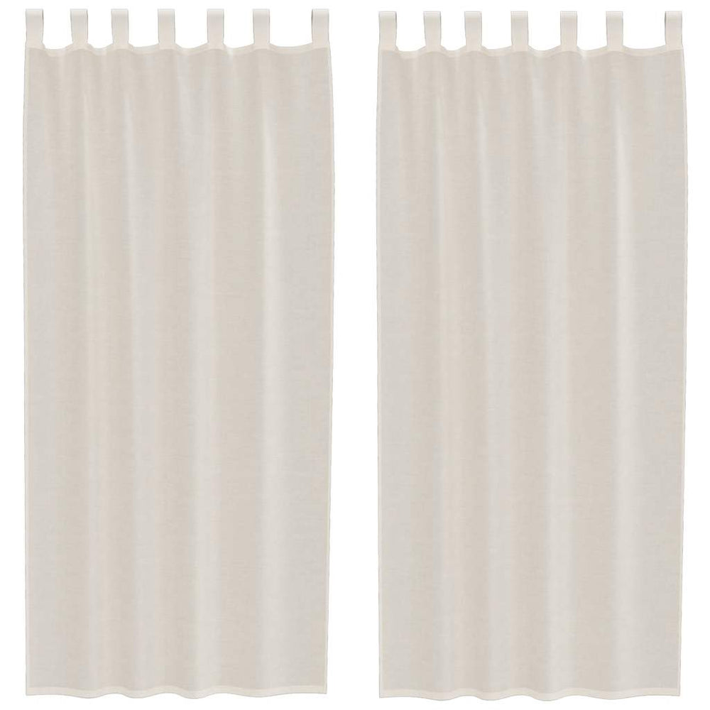 Vidaxl gordijnen voile met tab top 2 st crèmekleurig