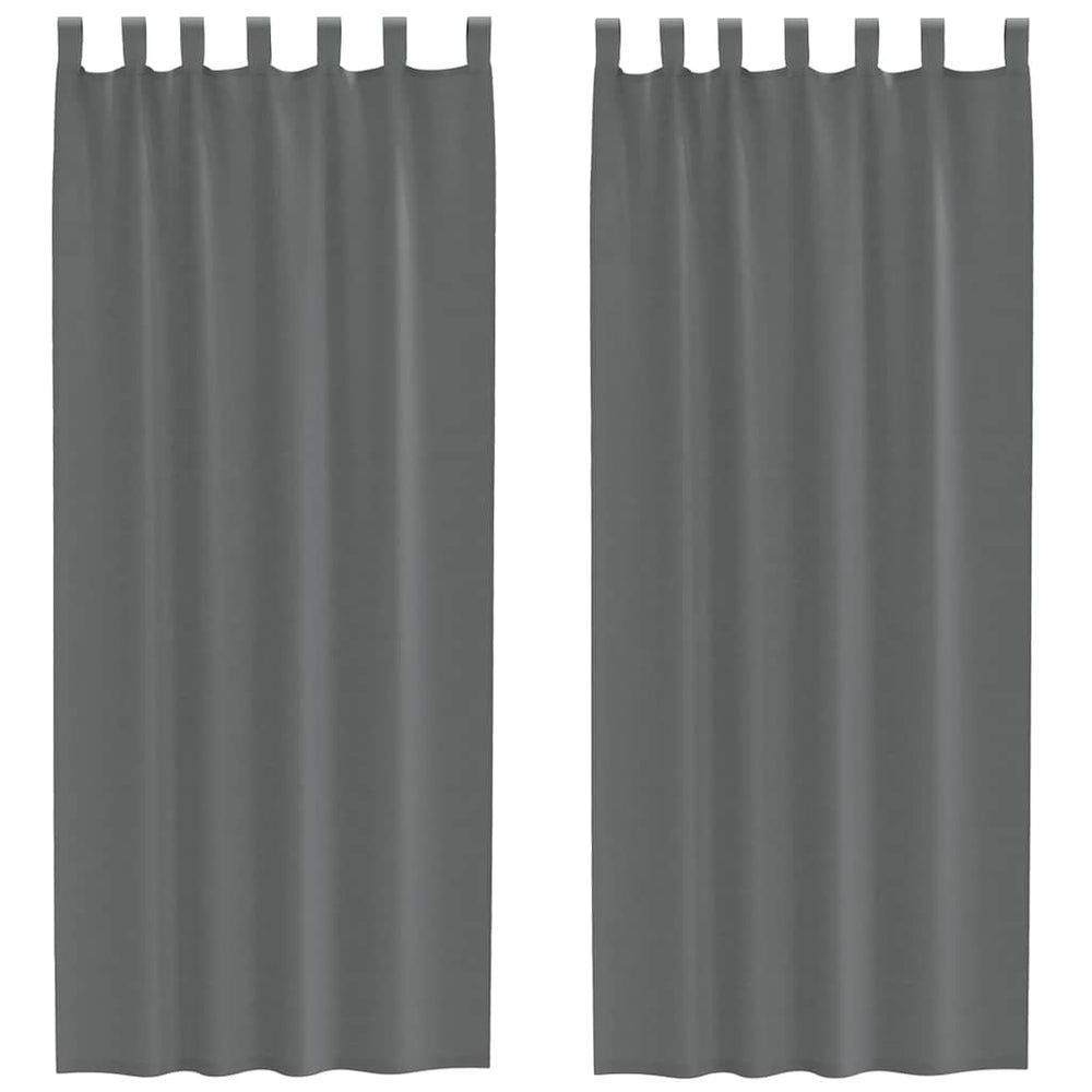Vidaxl gordijnen voile met lussen 2 st 140x260 cm donkergrijs