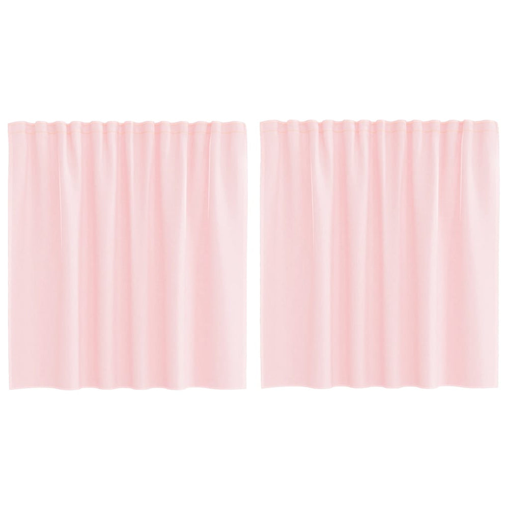 Vidaxl gordijnen voile met lussen 2 st 140x140 cm lichtroze