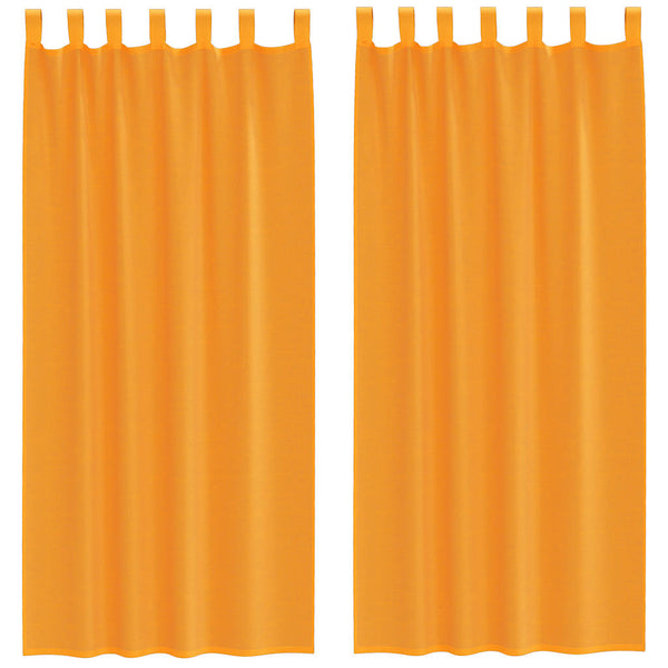 Vidaxl gordijnen met lussen 2 st 140x245 cm oranje