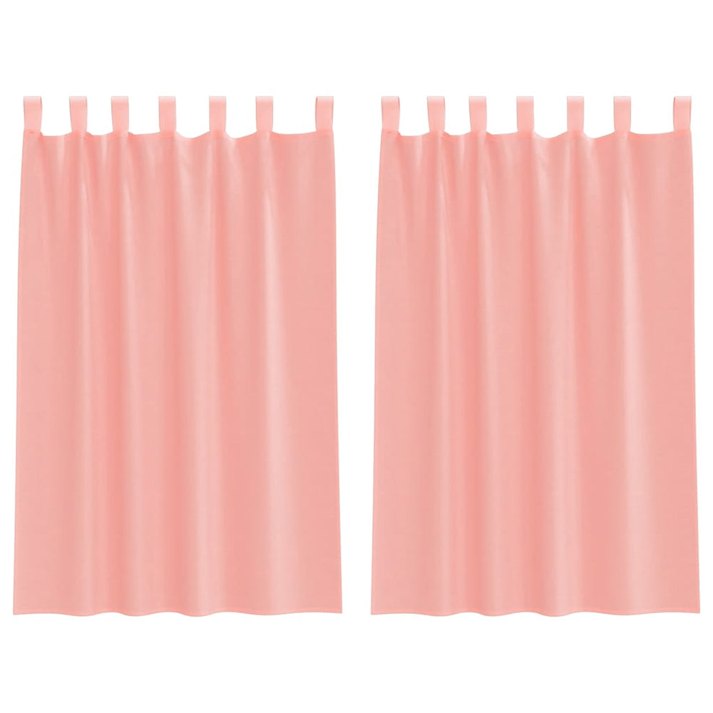 Vidaxl gordijnen met lussen 2 st 140x175 cm roze