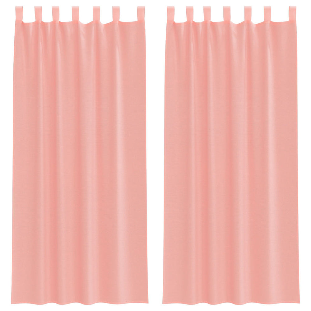 Vidaxl gordijnen met lussen 2 st 140x245 cm roze