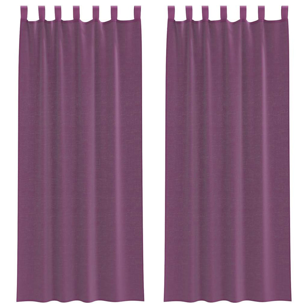 Vidaxl gordijnen met lussen 2 st 140x260 cm paars