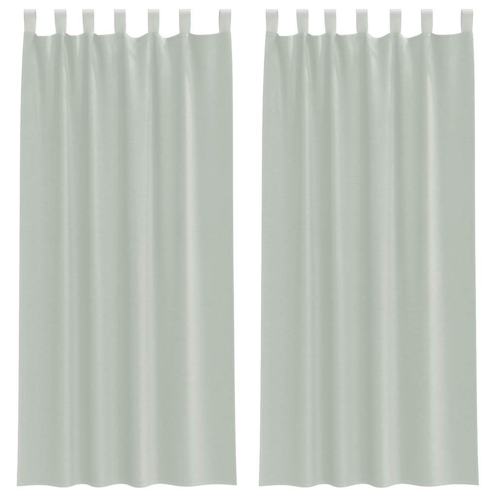 Vidaxl gordijnen voile met lussen 2 st 140x225 cm lichtgrijs