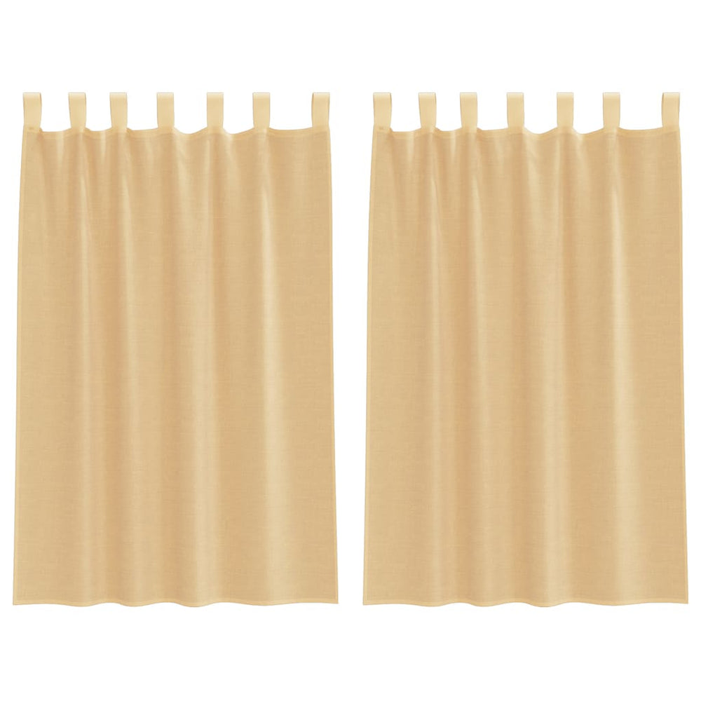 Vidaxl gordijnen met lussen 2 st zand 140x175 cm zand