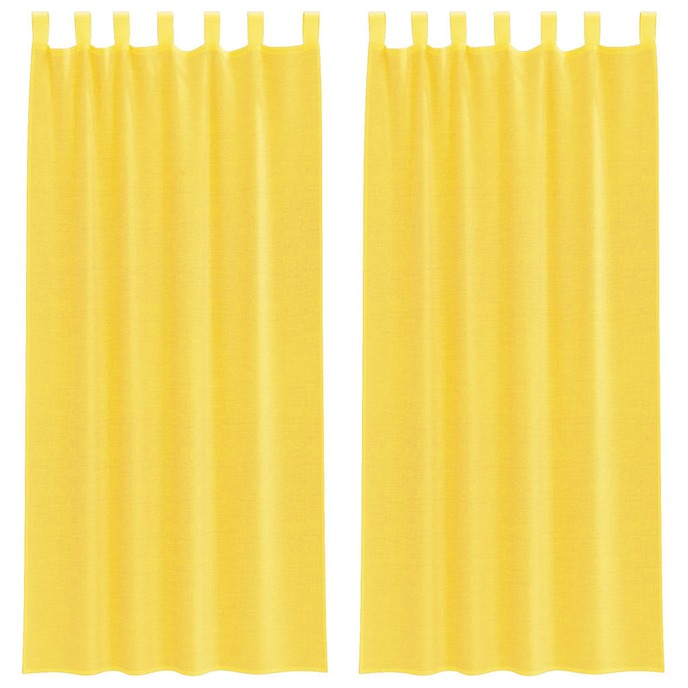 Vidaxl gordijnen met lussen 2 st 140x245 cm geel