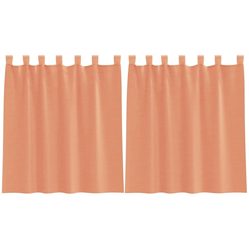 Vidaxl voile gordijnen met lussen 2 st terracotta 140x140 cm