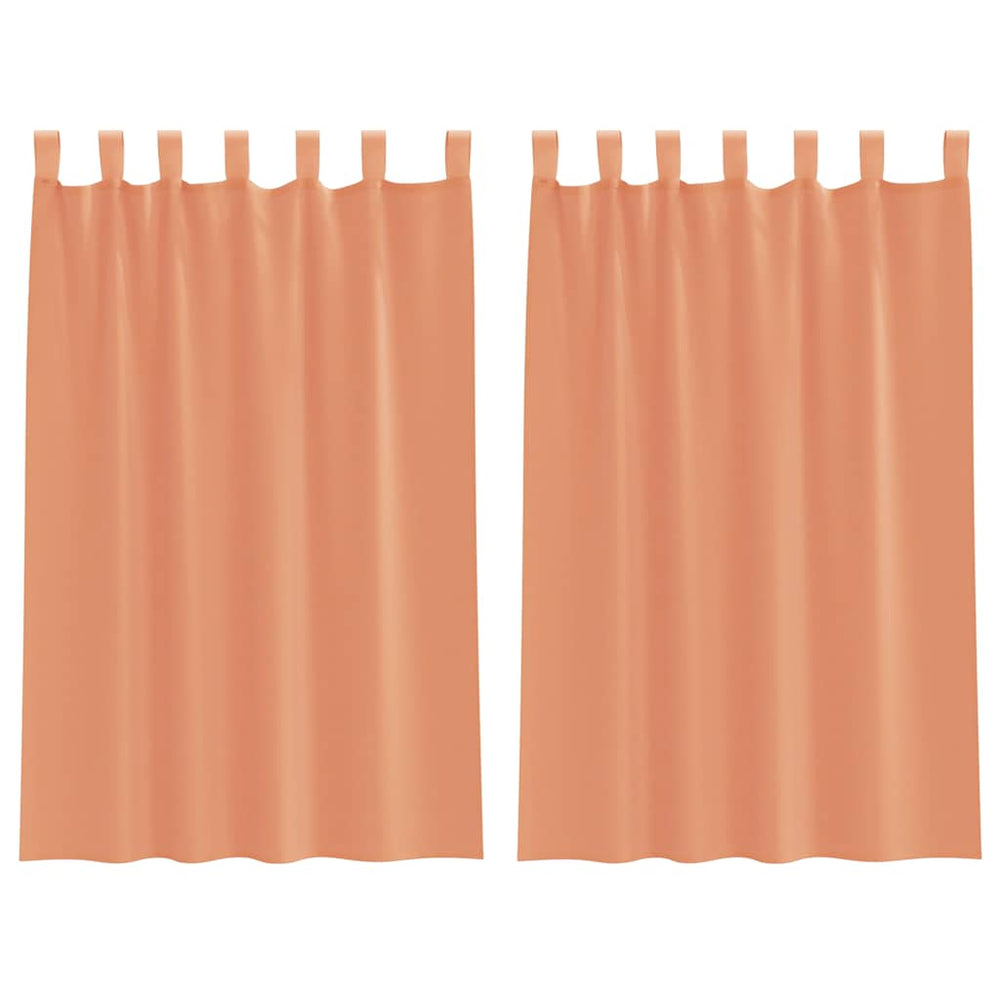 Vidaxl gordijnen voile met lussen 2 st terracotta 140x175 cm