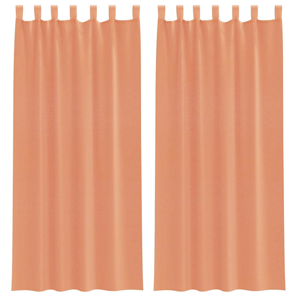 Vidaxl gordijnen met lussen 2 st terracotta 140x245 cm