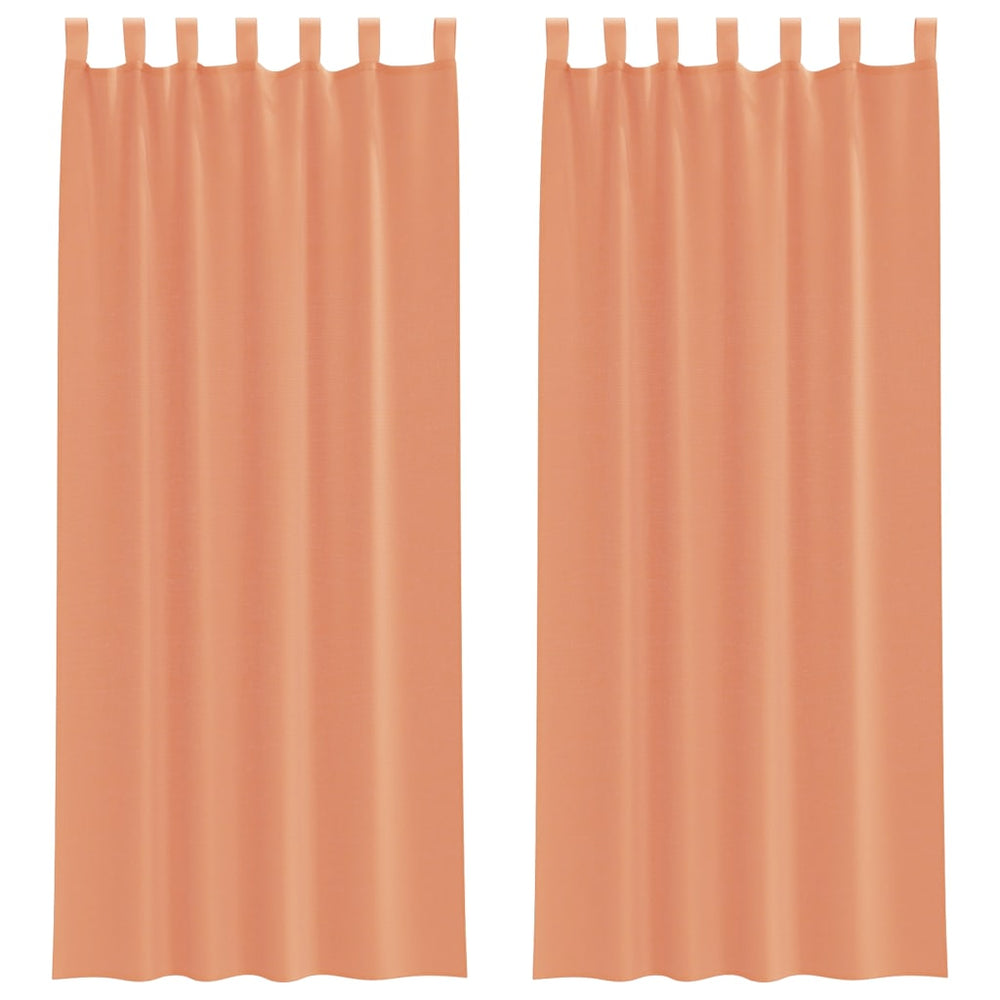 Vidaxl gordijnen met lussen 2 st terracotta 140x260 cm