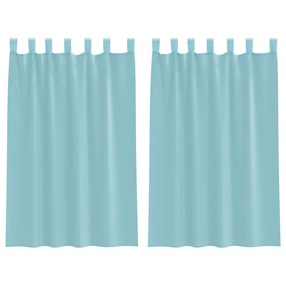 Vidaxl gordijnen voile met lussen 2 st 140x175 cm turkoois