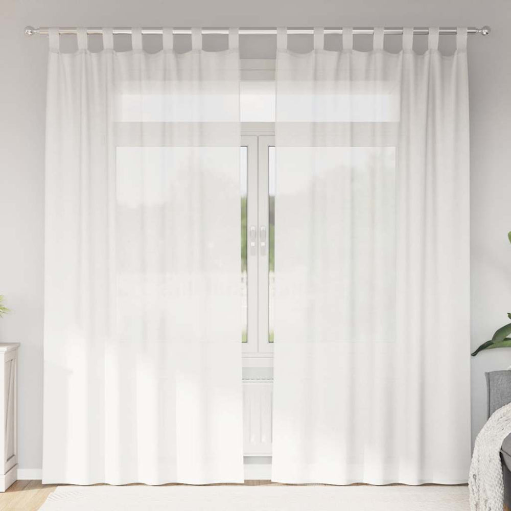 Vidaxl gordijnen met lussen 2 st 140x245 cm wit