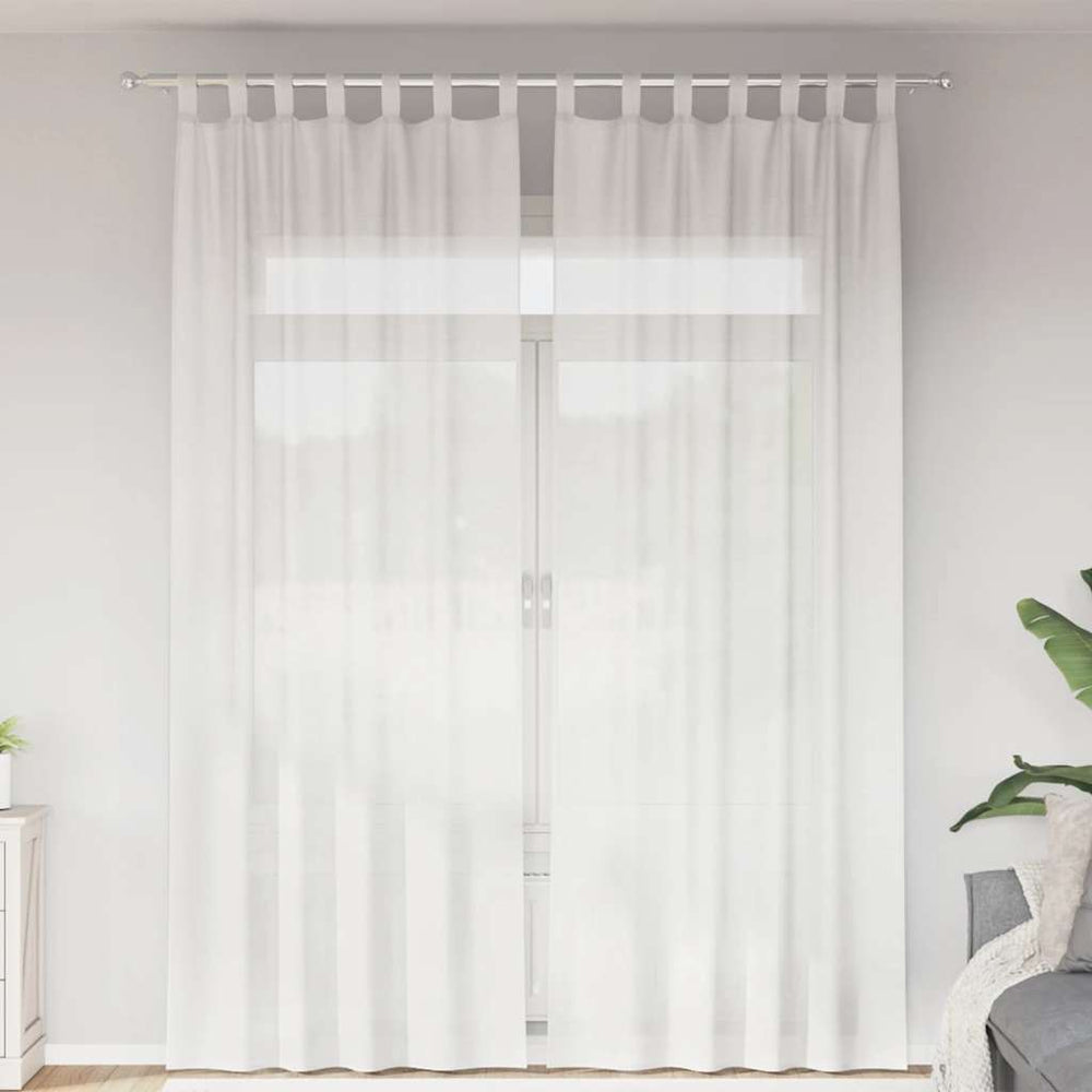 Vidaxl gordijnen met lussen 2 st 140x260 cm wit