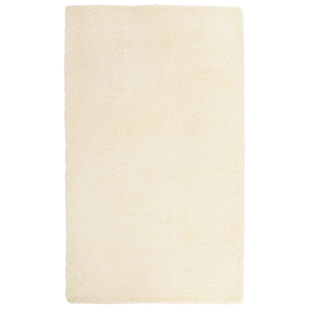 Vidaxl hoogpolig vloerkleed navarra 60x100 cm polyester crèmekleurig