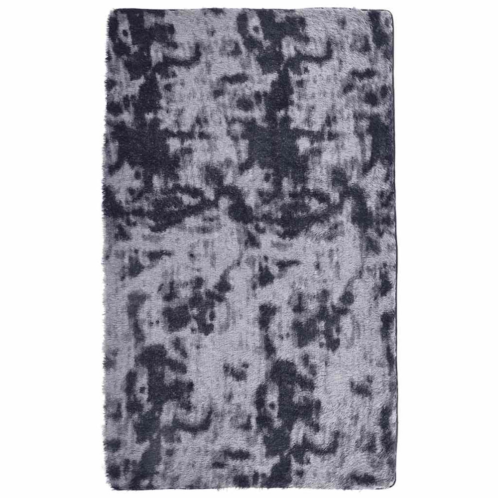 Vidaxl hoogpolig vloerkleed navarra 80x150 cm polyester donkergrijs