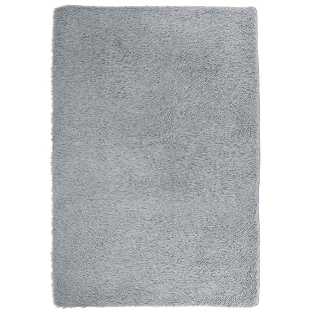 Vidaxl hoogpolig vloerkleed navarra 120x170 cm polyester lichtgrijs