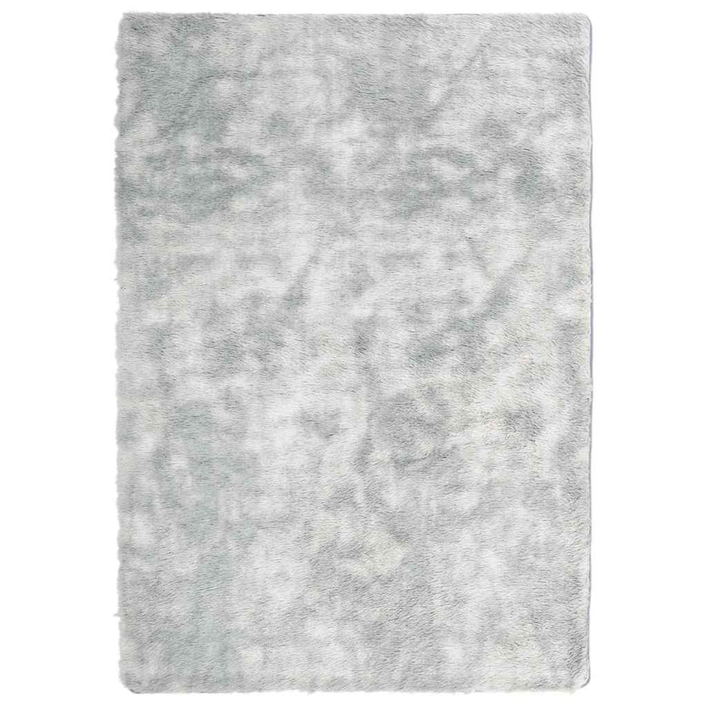 Vidaxl hoogpolig vloerkleed navarra 120x170 cm polyester zilvergrijs