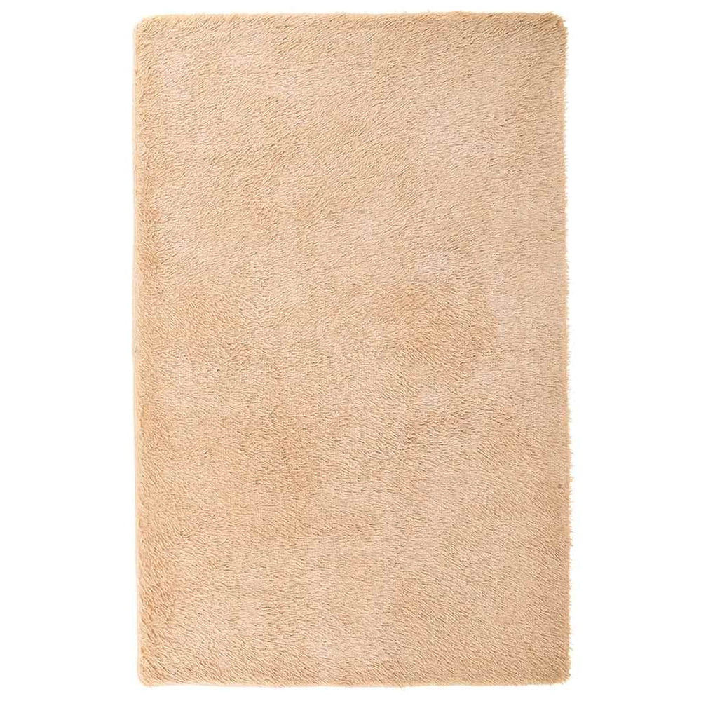 Vidaxl hoogpolig vloerkleed navarra 130x200 cm polyester beige