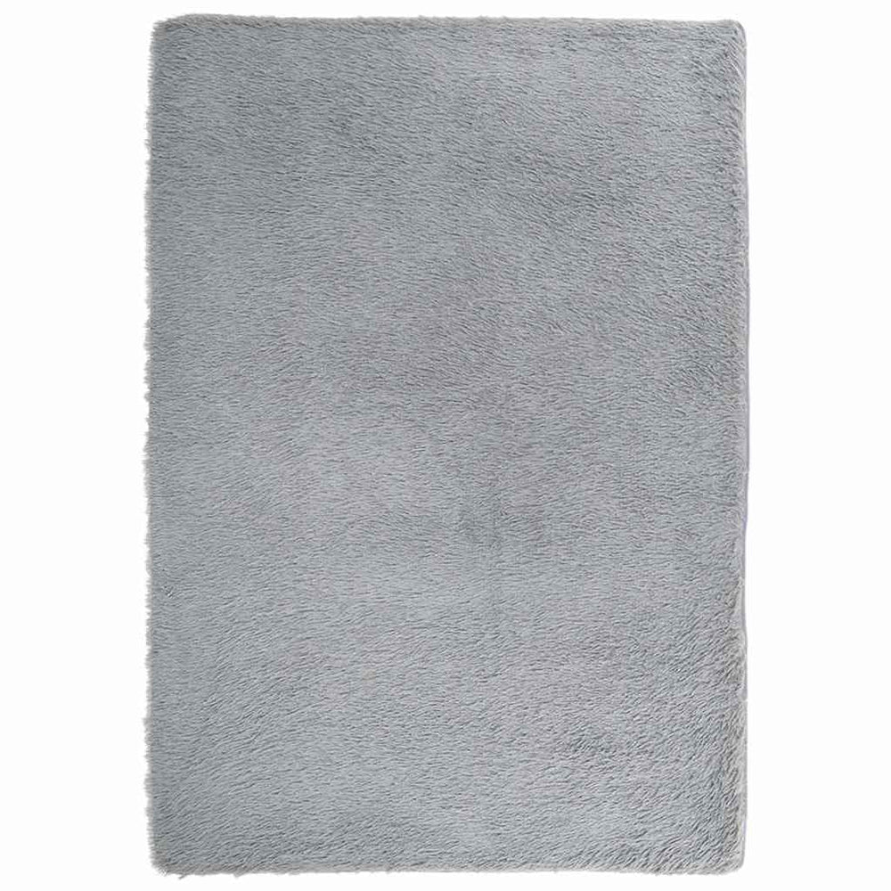 Vidaxl hoogpolig vloerkleed navarra 160x230 cm polyester lichtgrijs