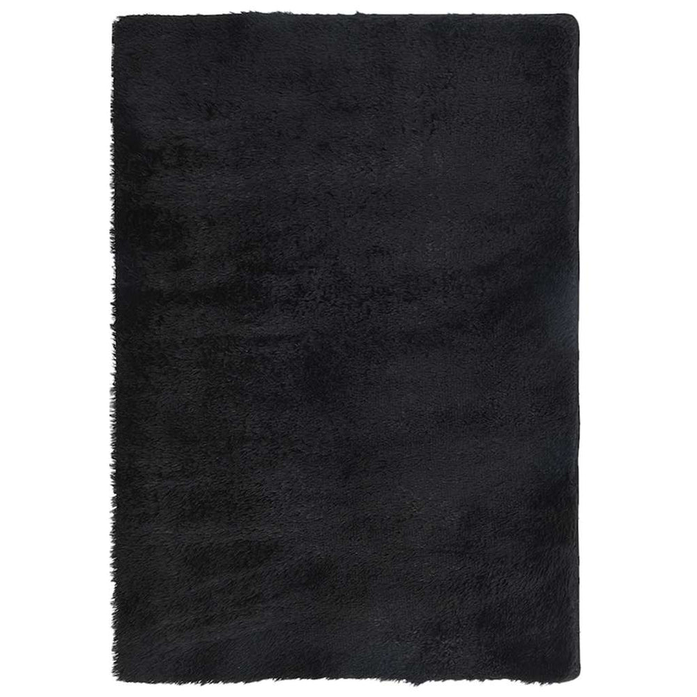 Vidaxl hoogpolig vloerkleed navarra 200x290 cm polyester zwart