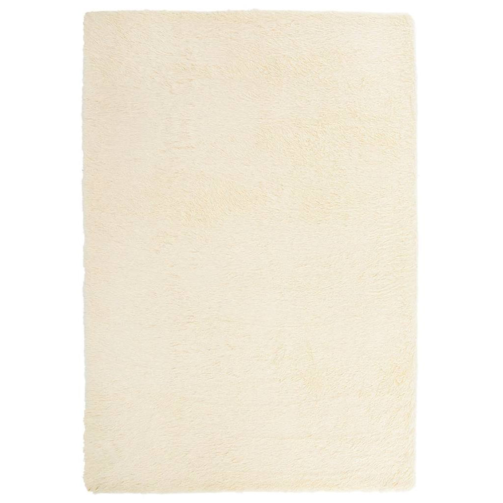 Vidaxl hoogpolig vloerkleed navarra 200x290 cm polyester crèmekleurig