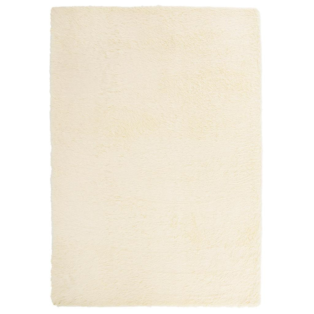 Vidaxl hoogpolig vloerkleed navarra 240x340 cm polyester crèmekleurig