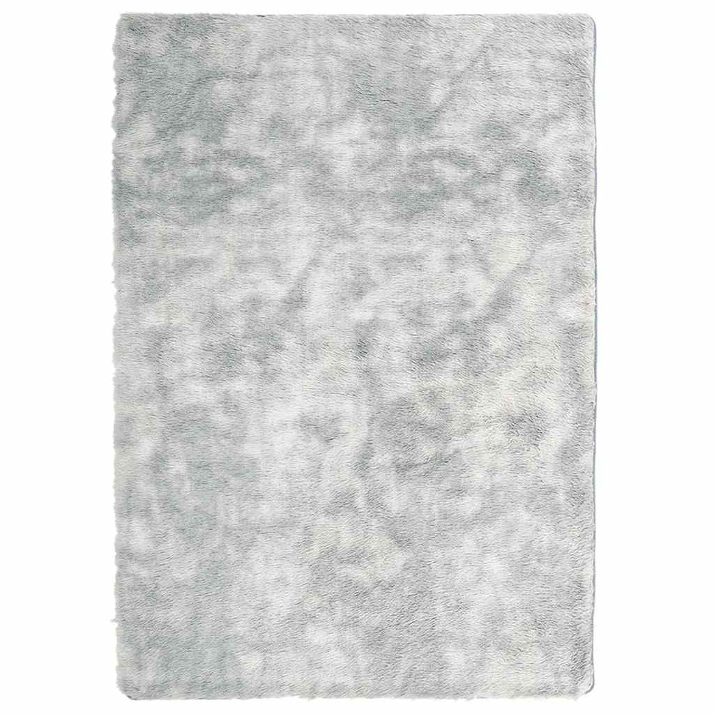 Vidaxl hoogpolig vloerkleed navarra 240x340 cm polyester zilvergrijs