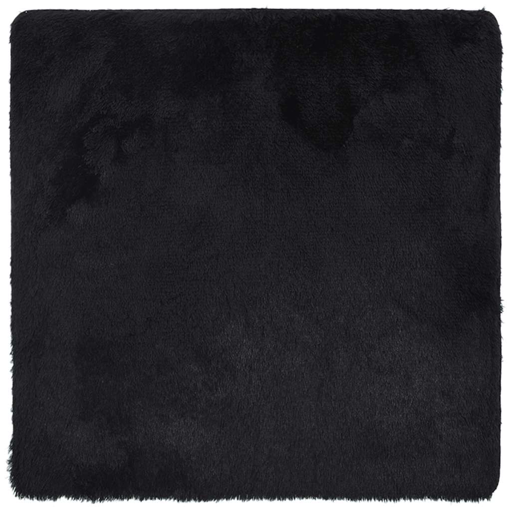 Vidaxl hoogpolig vloerkleed navarra 160x160 cm polyester zwart