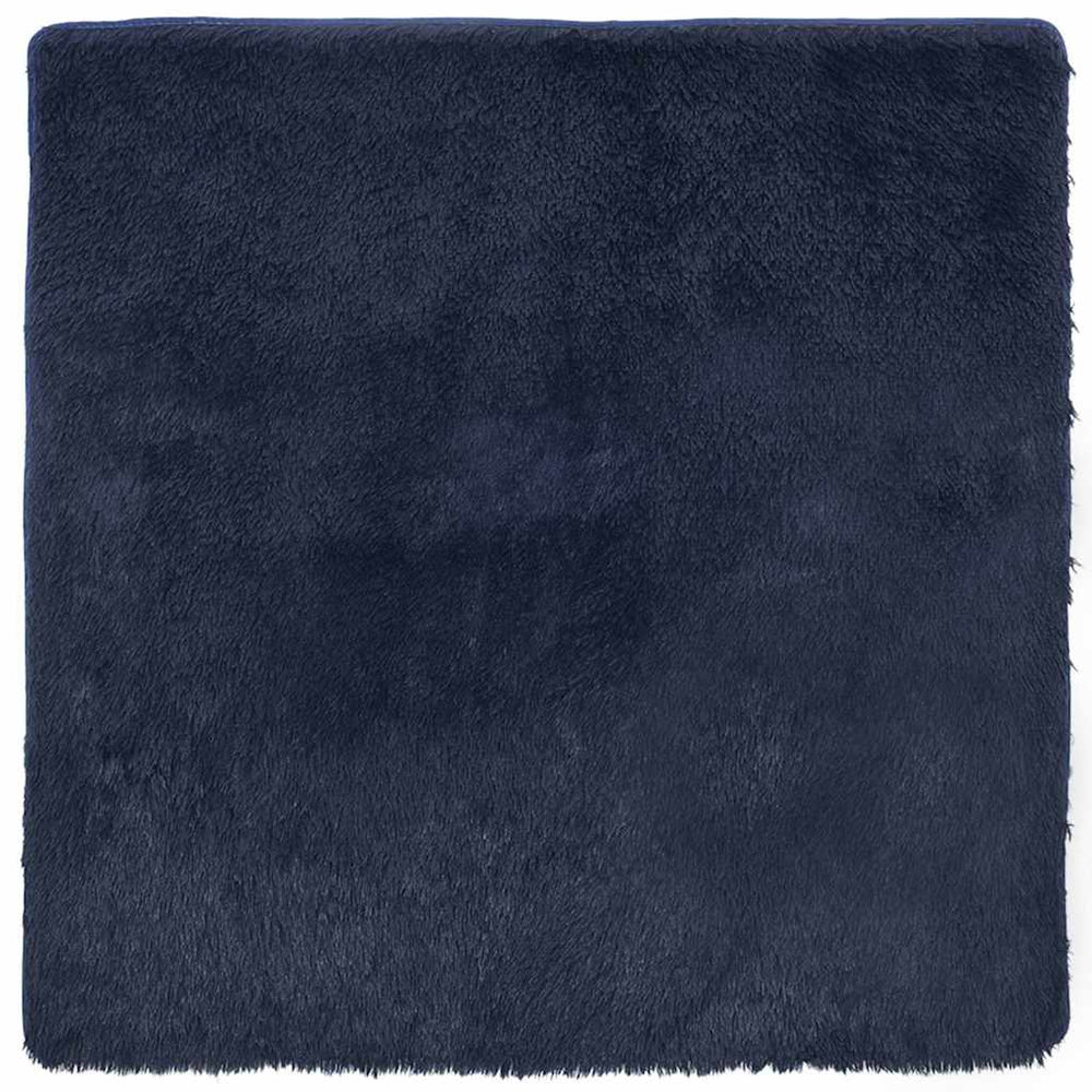 Vidaxl hoogpolig vloerkleed navarra 160x160 cm polyester marineblauw