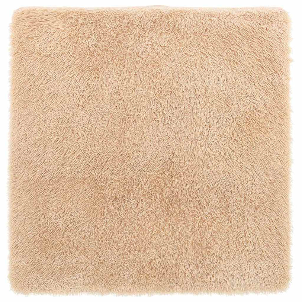 Vidaxl hoogpolig vloerkleed navarra 200x200 cm polyester beige