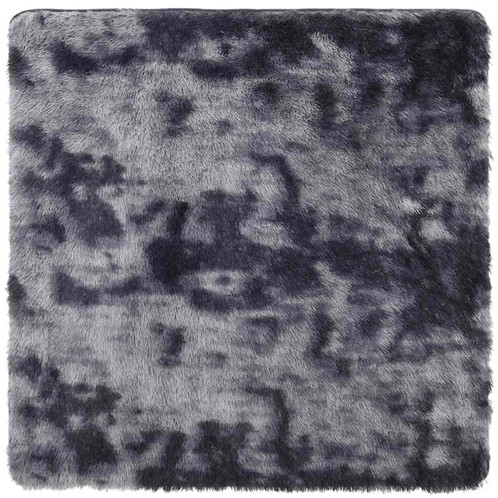 Vidaxl hoogpolig vloerkleed navarra 200x200 cm polyester donkergrijs