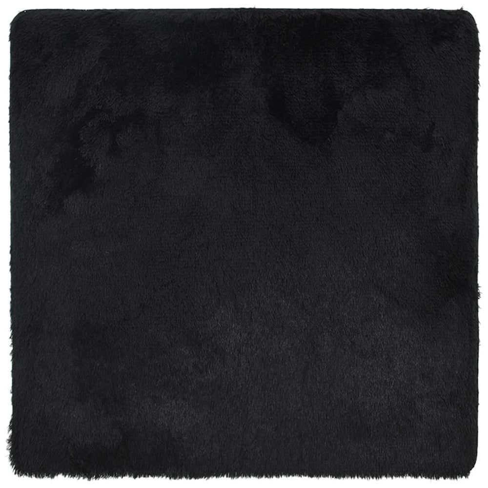 Vidaxl hoogpolig vloerkleed navarra 240x240 cm polyester zwart