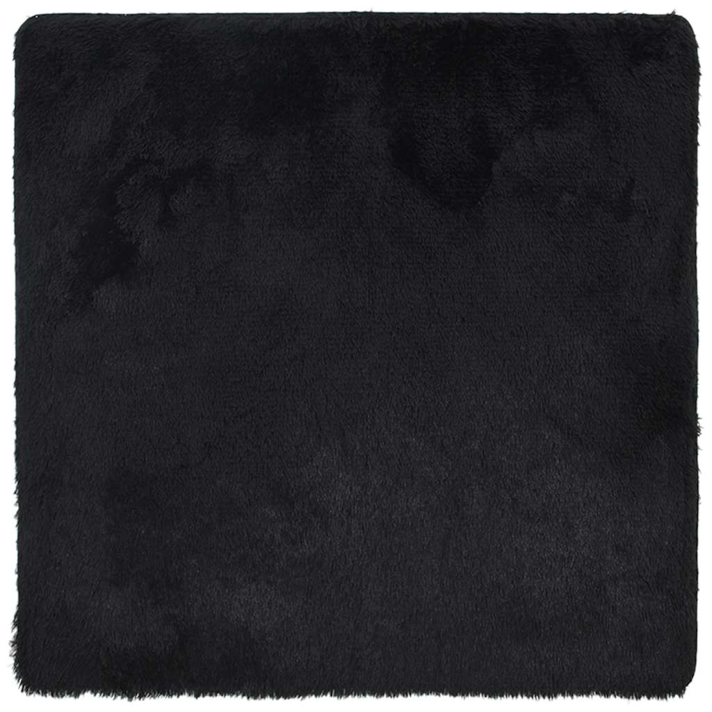Vidaxl hoogpolig vloerkleed navarra 240x240 cm polyester zwart