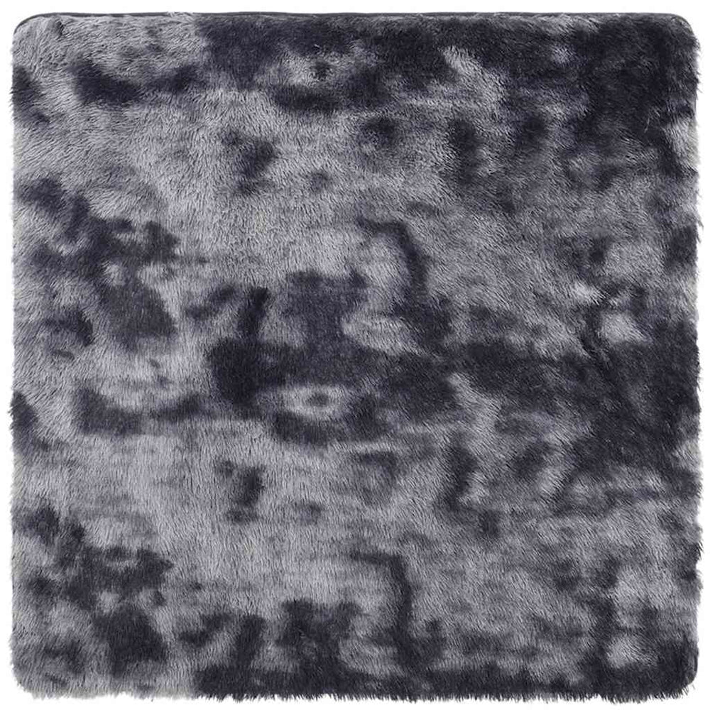 Vidaxl hoogpolig vloerkleed navarra 240x240 cm polyester donkergrijs