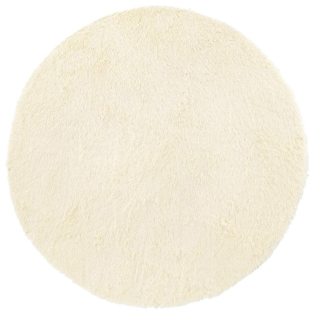 Vidaxl hoogpolig vloerkleed navarra 100x100 cm polyester crèmekleurig