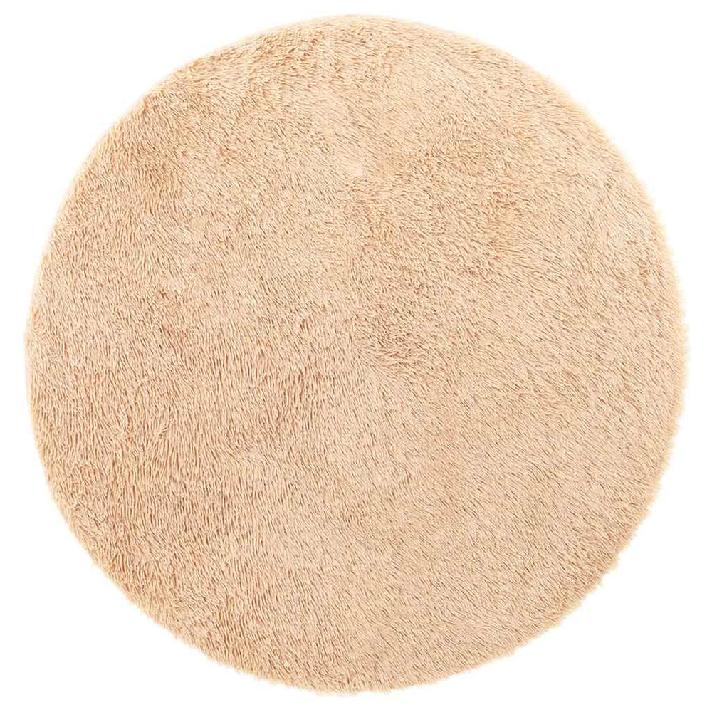 Vidaxl hoogpolig vloerkleed navarra 200x200 cm polyester beige