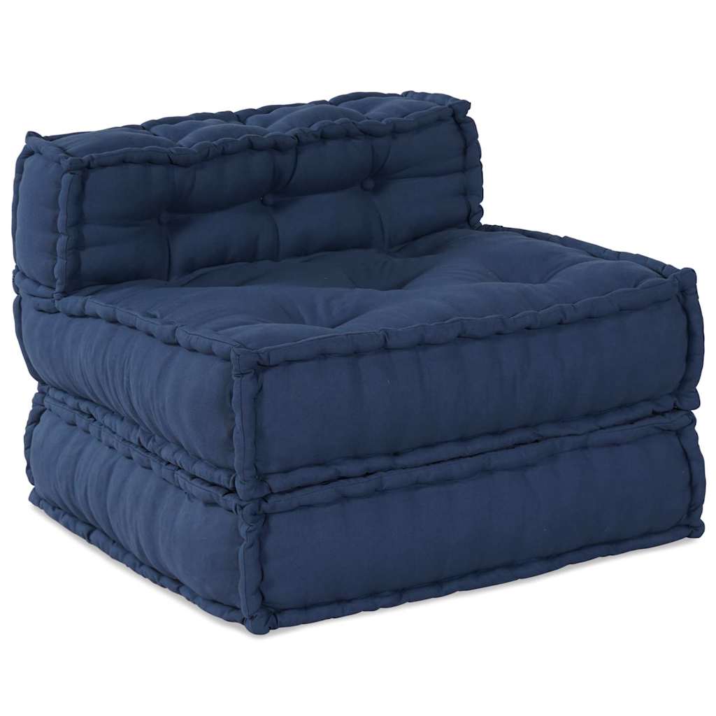 Vidaxl modulair bank indigo 70 x 70 x 56 cm stof