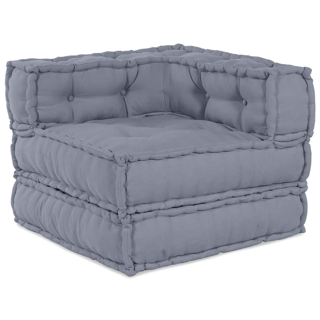Vidaxl modulair hoekbank grijs 70 x 70 x 56 cm stof