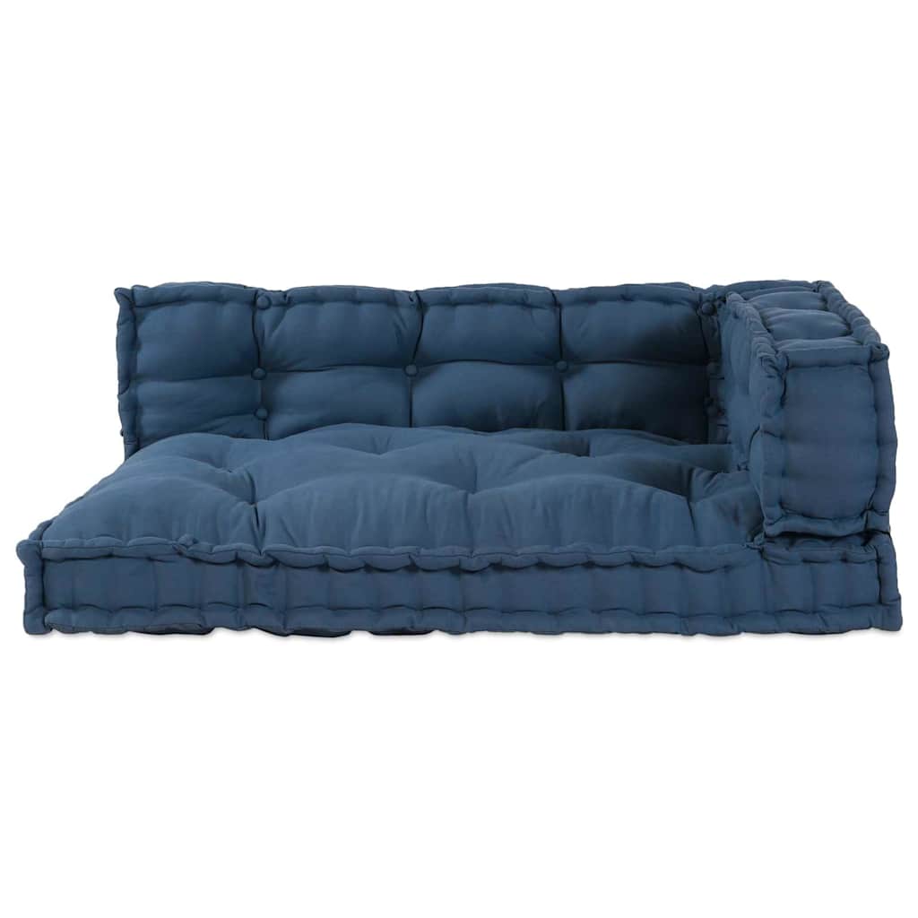 Vidaxl modulair bank 3 pcs indigo 120 x 80 x 38 cm stof