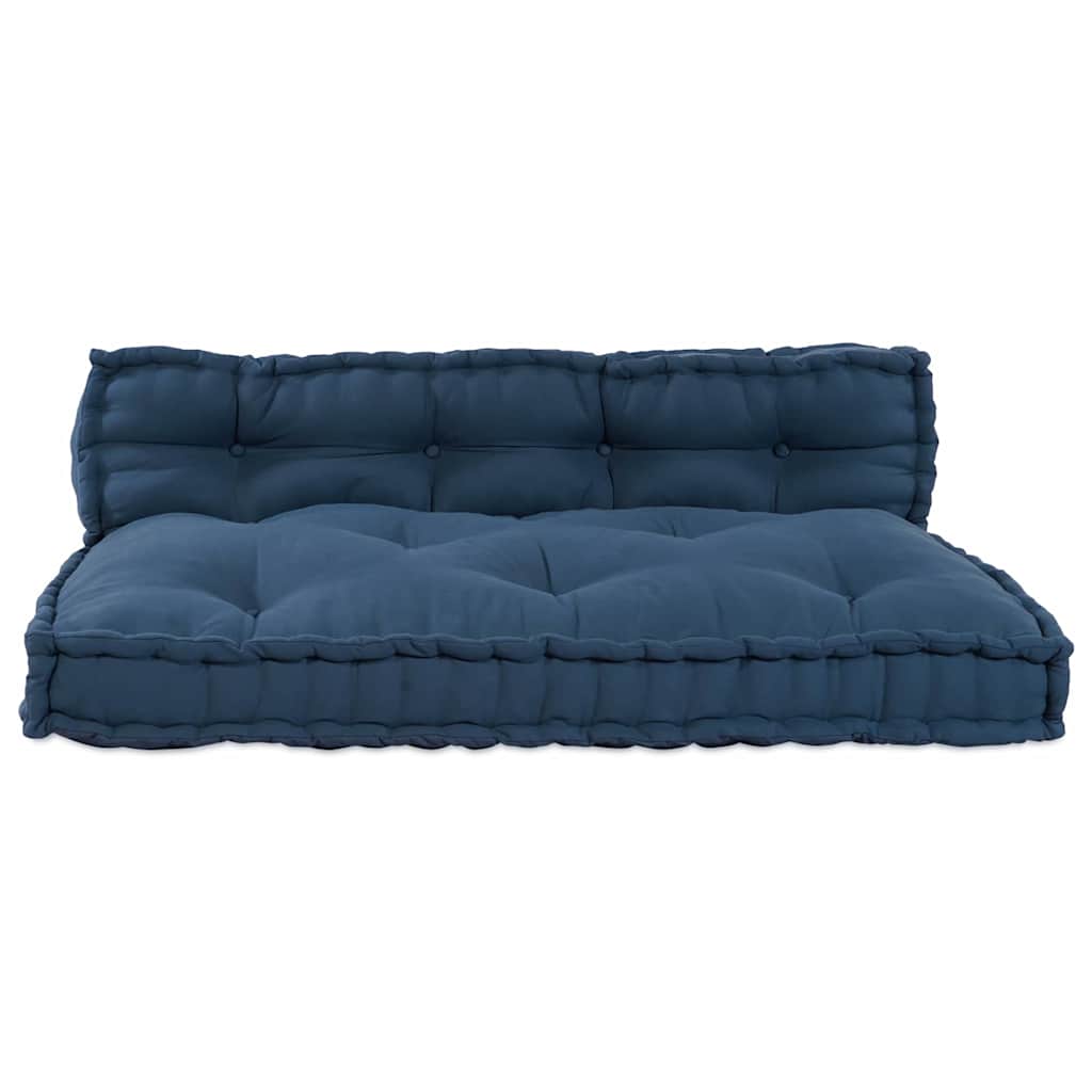 Vidaxl modulair bank 2 pcs indigo 120 x 80 x 38 cm stof